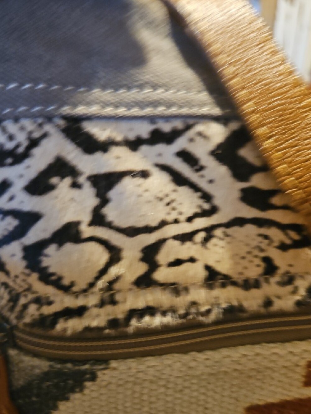 Myra Bag Southwestern Tapestry Tote in Brown, Cream, Teal - Picture 6 of 14
